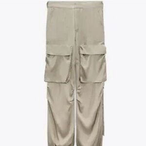 Women's Tan Boot Cut Cargo Pants